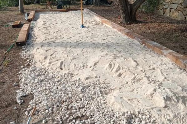 création d'un terrain de pétanque